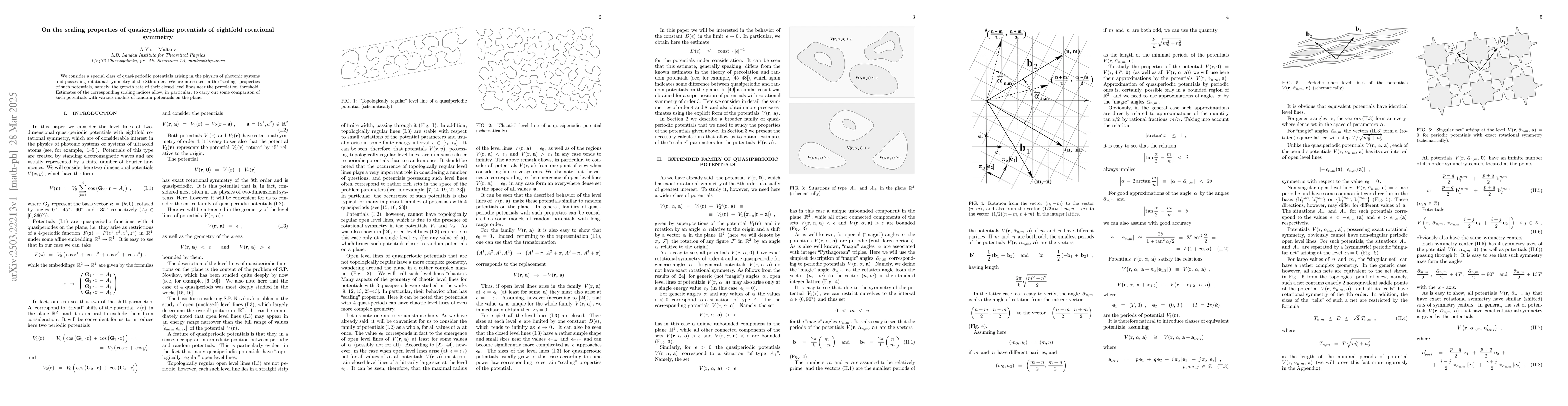 Thumbnail for On the scaling properties of quasicrystalline potentials of eightfold
  rotational symmetry