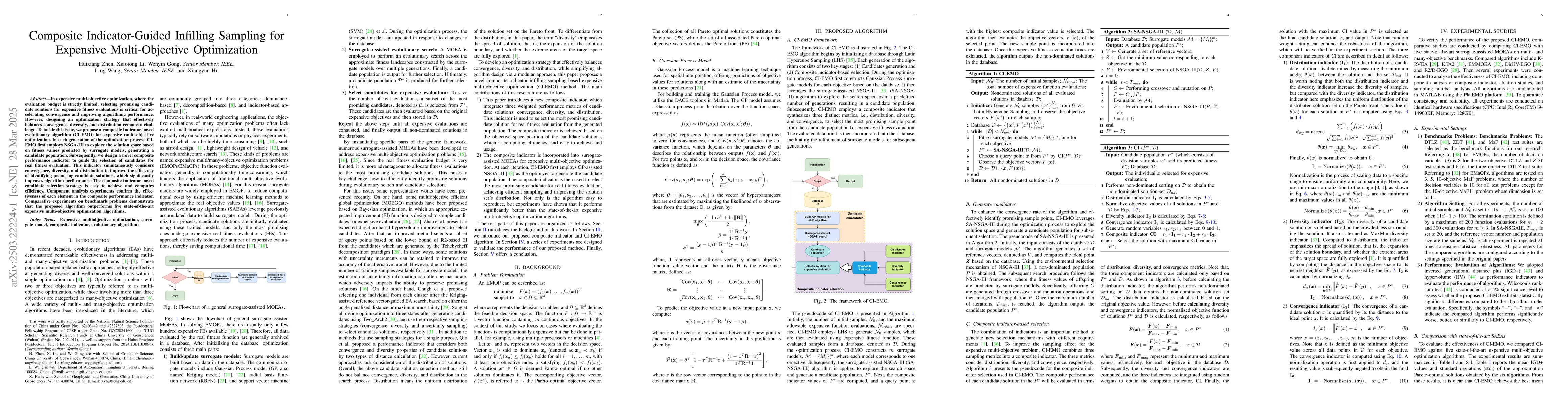 Thumbnail for Composite Indicator-Guided Infilling Sampling for Expensive
  Multi-Objective Optimization
