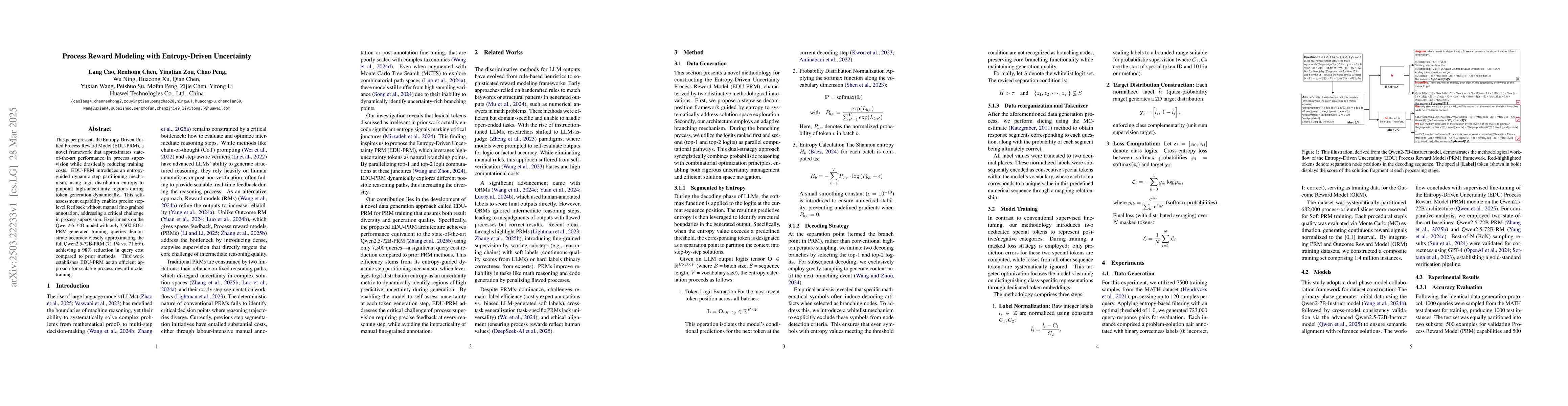 Thumbnail for Process Reward Modeling with Entropy-Driven Uncertainty