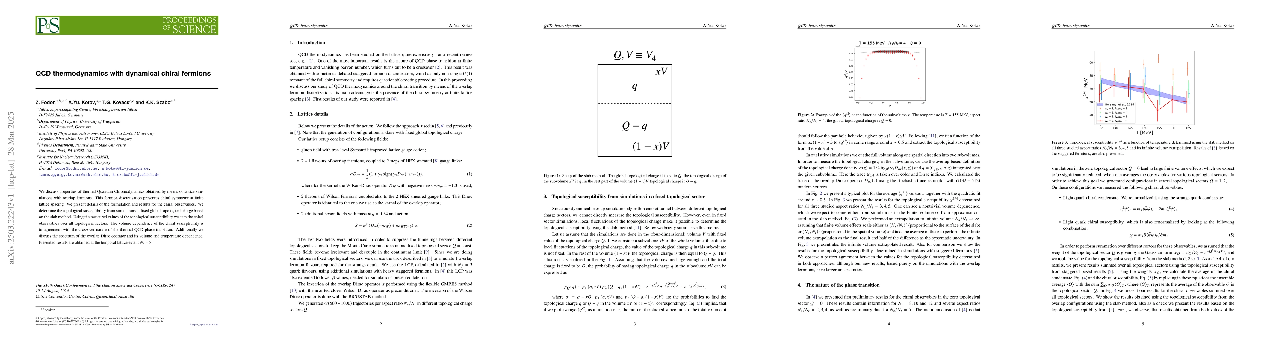 Thumbnail for QCD thermodynamics with dynamical chiral fermions