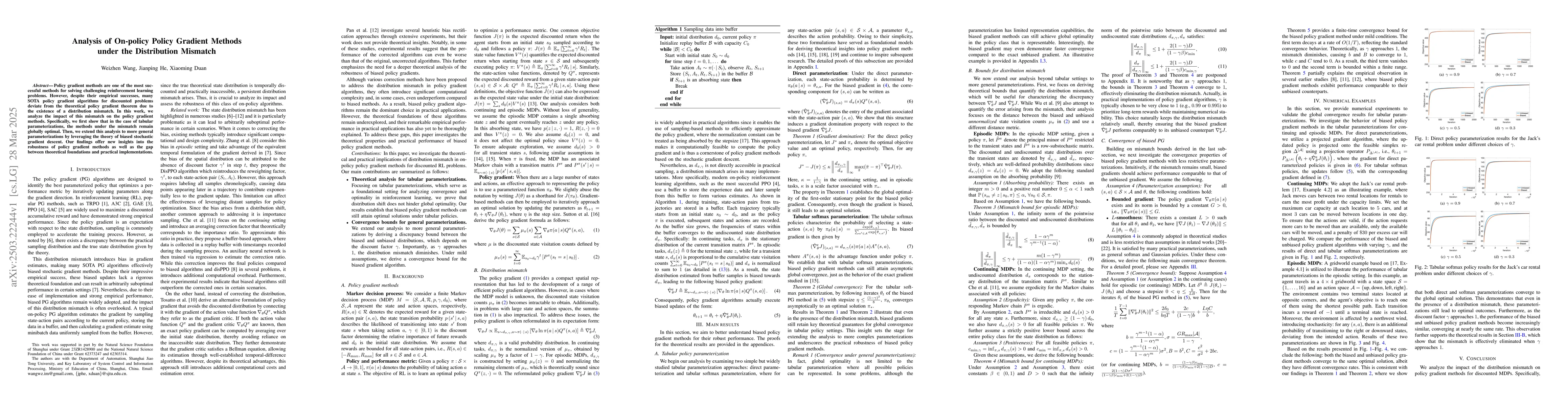 Thumbnail for Analysis of On-policy Policy Gradient Methods under the Distribution
  Mismatch