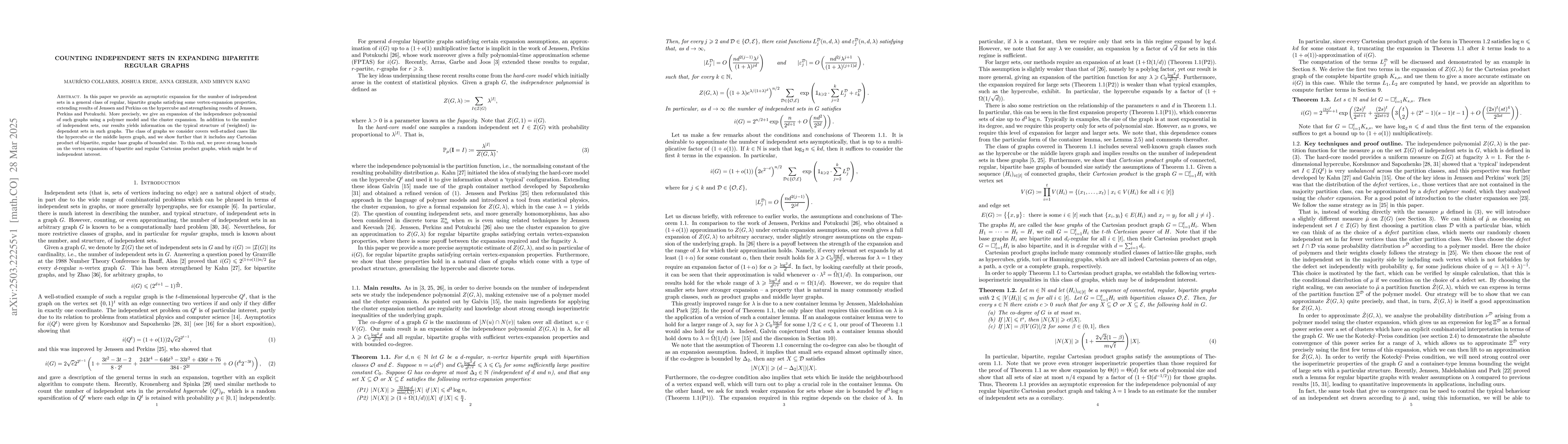 Thumbnail for Counting independent sets in expanding bipartite regular graphs
