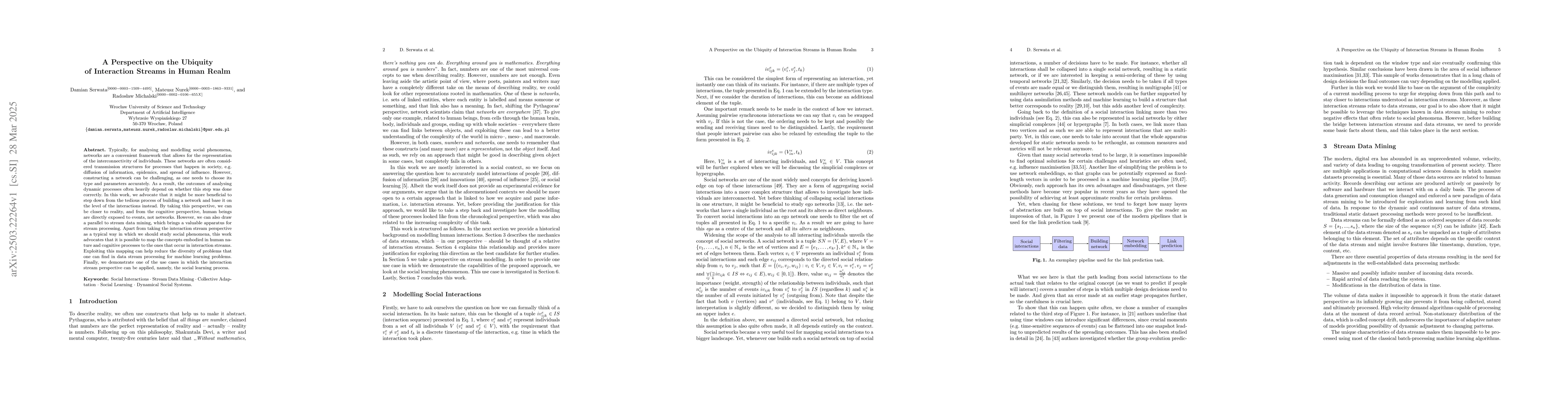 Thumbnail for A Perspective on the Ubiquity of Interaction Streams in Human Realm