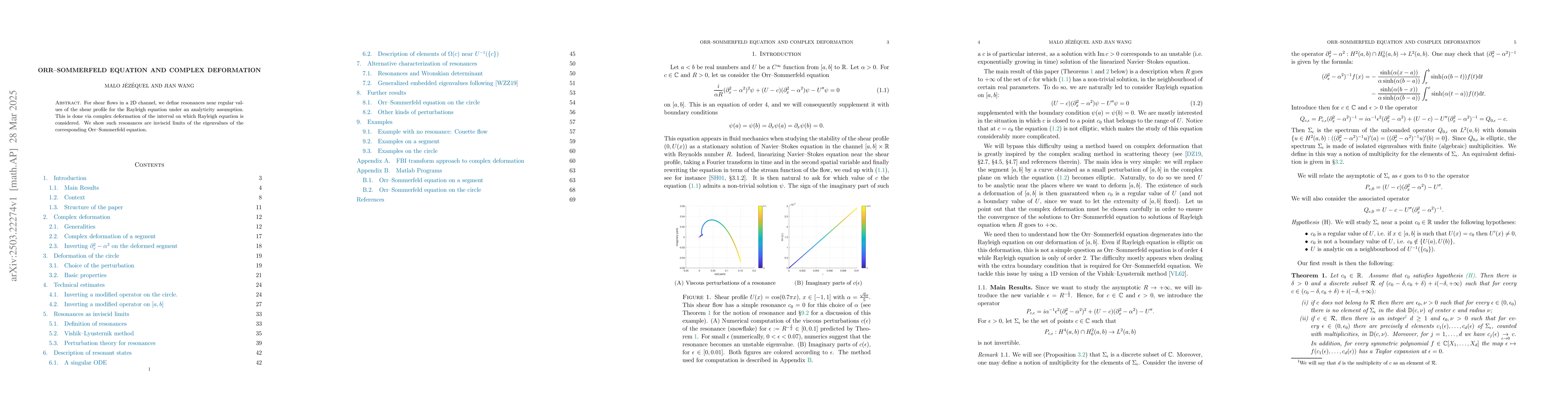 Thumbnail for Orr-Sommerfeld equation and complex deformation