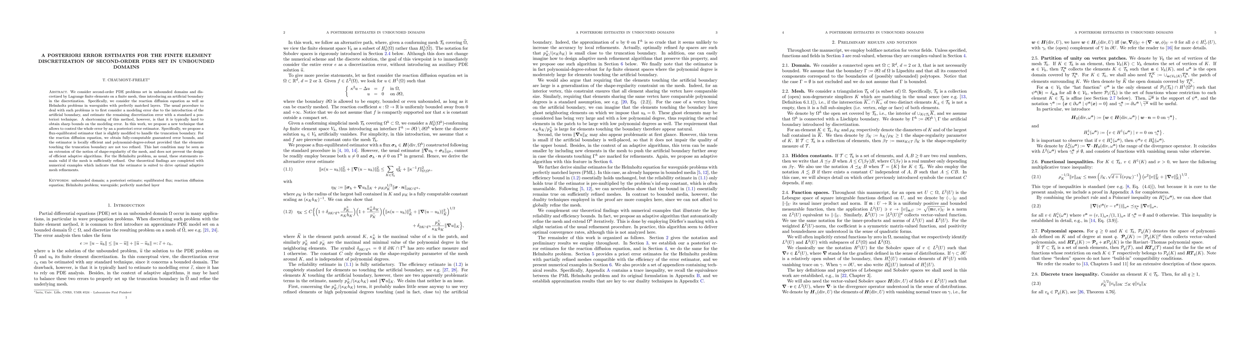 Thumbnail for A posteriori error estimates for the finite element discretization of
  second-order PDEs set in unbounded domains