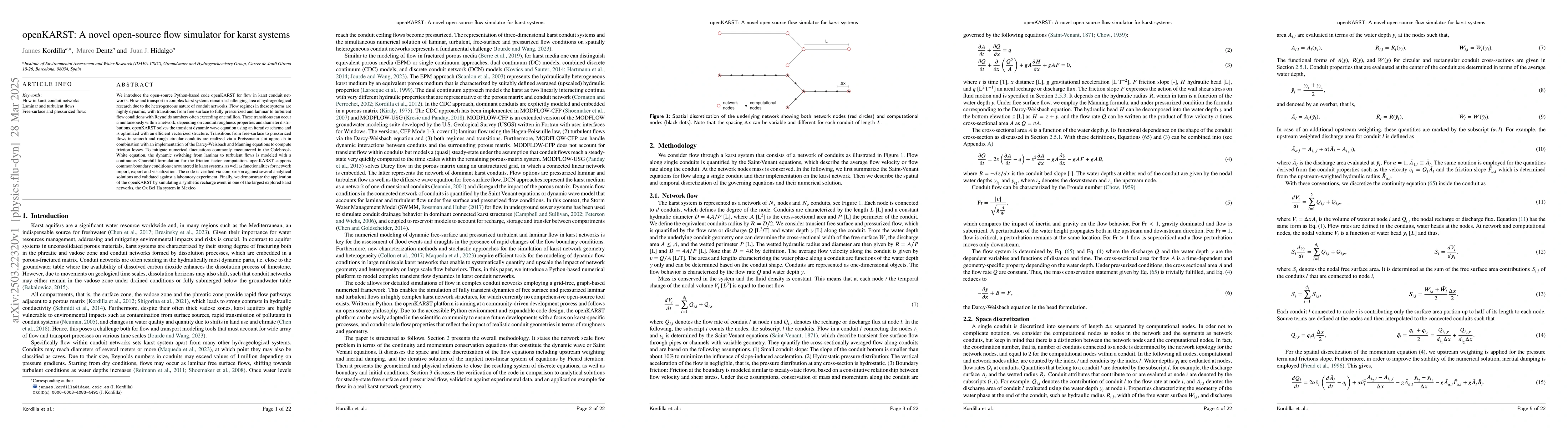 Thumbnail for openKARST: A novel open-source flow simulator for karst systems