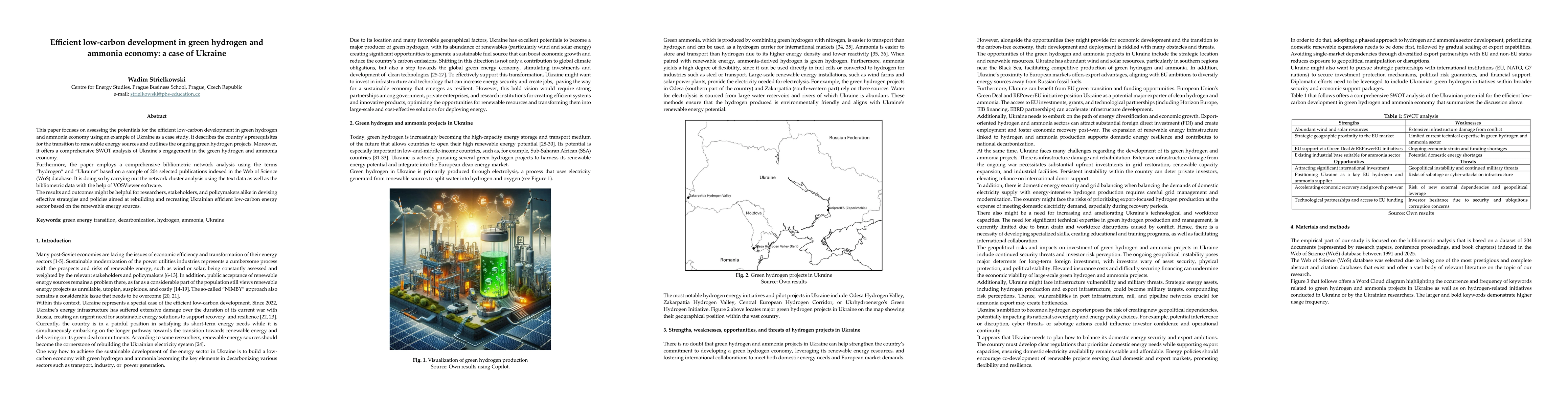 Thumbnail for Efficient low-carbon development in green hydrogen and ammonia economy:
  a case of Ukraine
