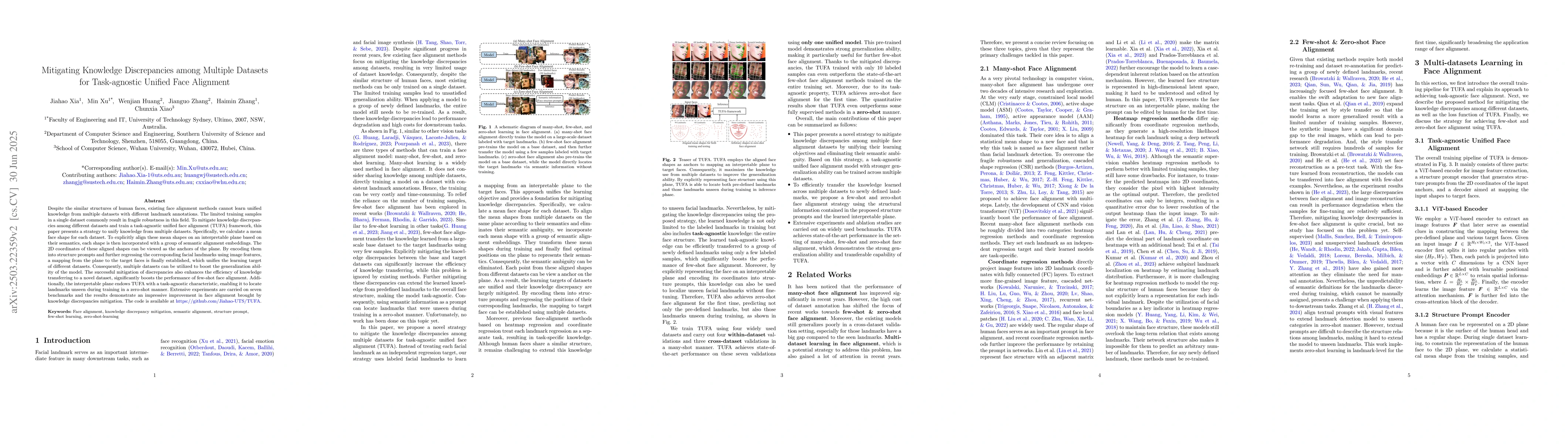 Thumbnail for Mitigating Knowledge Discrepancies among Multiple Datasets for
  Task-agnostic Unified Face Alignment