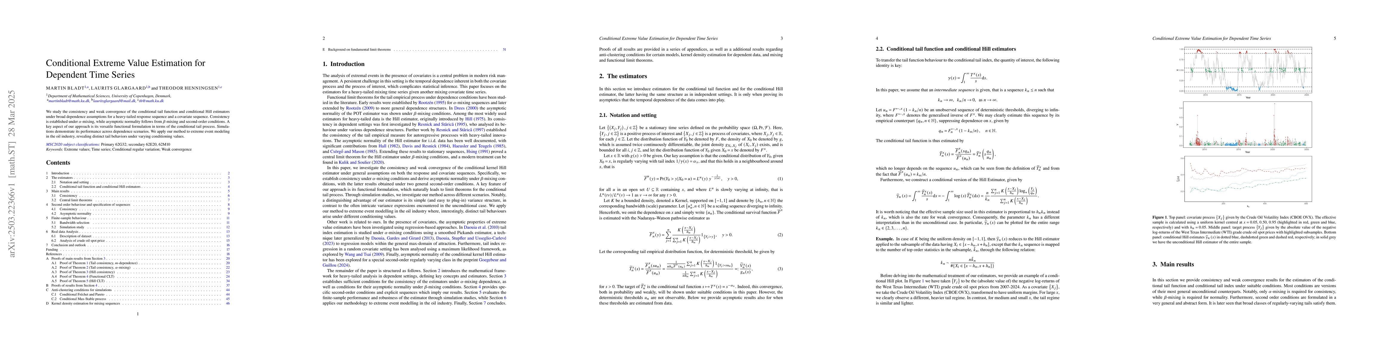 Thumbnail for Conditional Extreme Value Estimation for Dependent Time Series