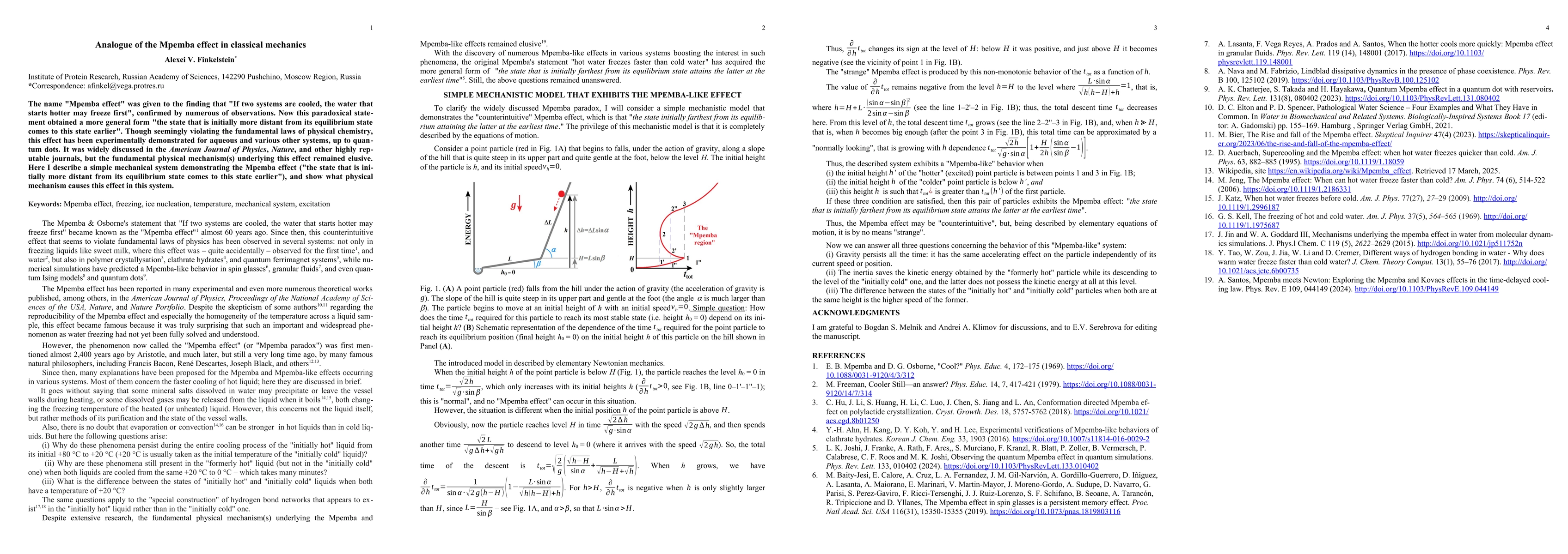 Thumbnail for Analogue of the Mpemba effect in classical mechanics