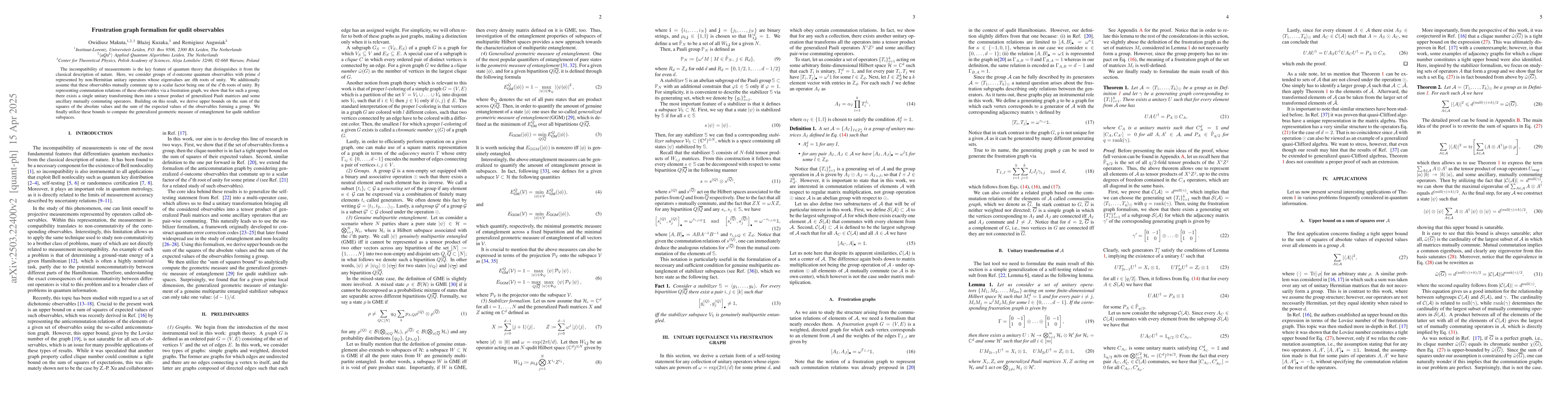 Thumbnail for Frustration graph formalism for qudit observables