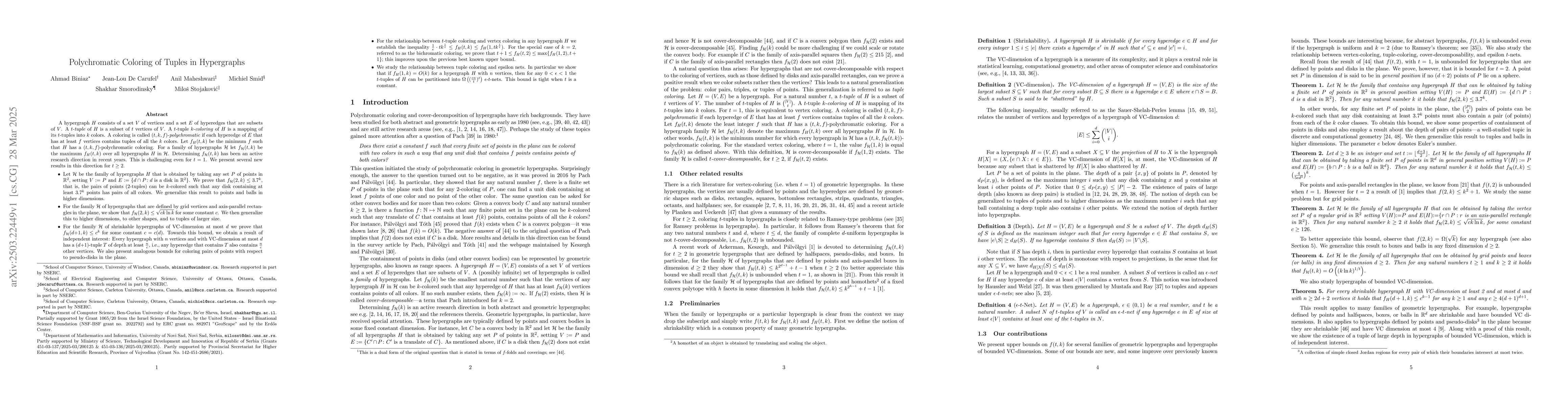 Thumbnail for Polychromatic Coloring of Tuples in Hypergraphs