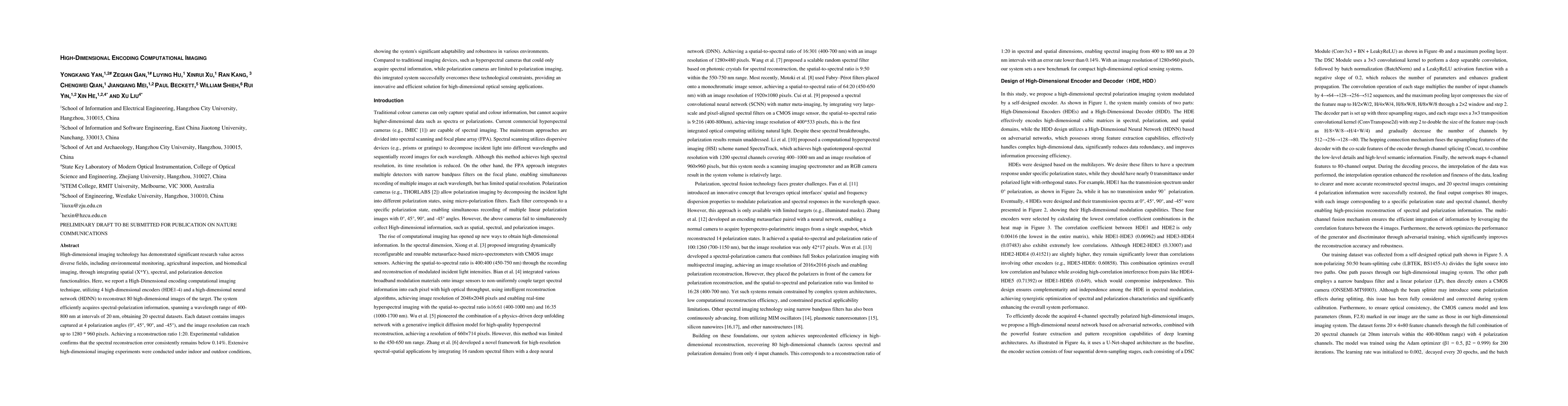 Thumbnail for High-Dimensional Encoding Computational Imaging