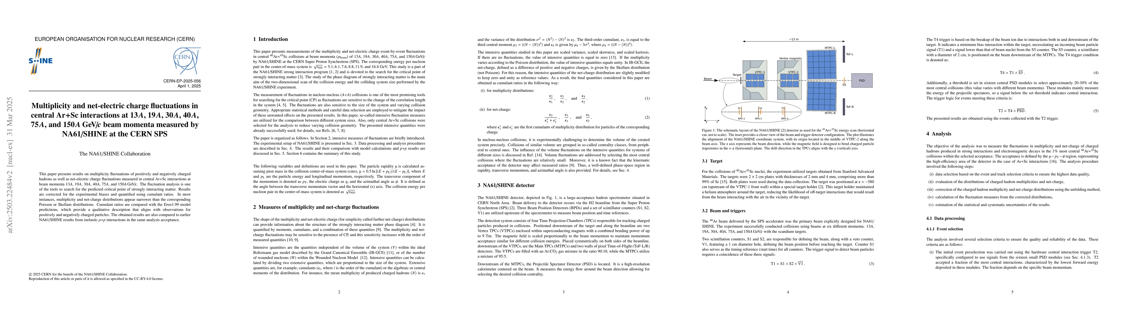 Thumbnail for Multiplicity and net-electric charge fluctuations in central Ar+Sc
  interactions at 13A, 19A, 30A, 40A, 75A, and 150A GeV/c beam momenta measured
  by NA61/SHINE at the CERN SPS