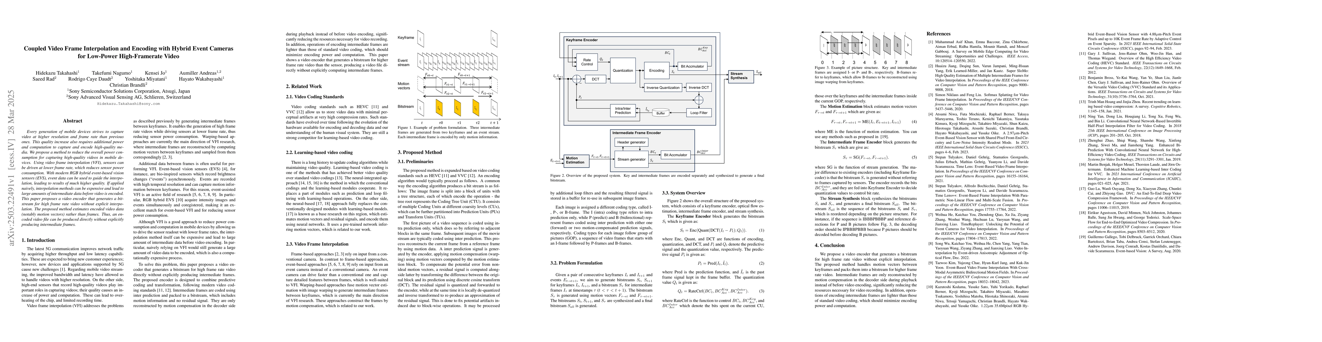 Thumbnail for Coupled Video Frame Interpolation and Encoding with Hybrid Event Cameras
  for Low-Power High-Framerate Video