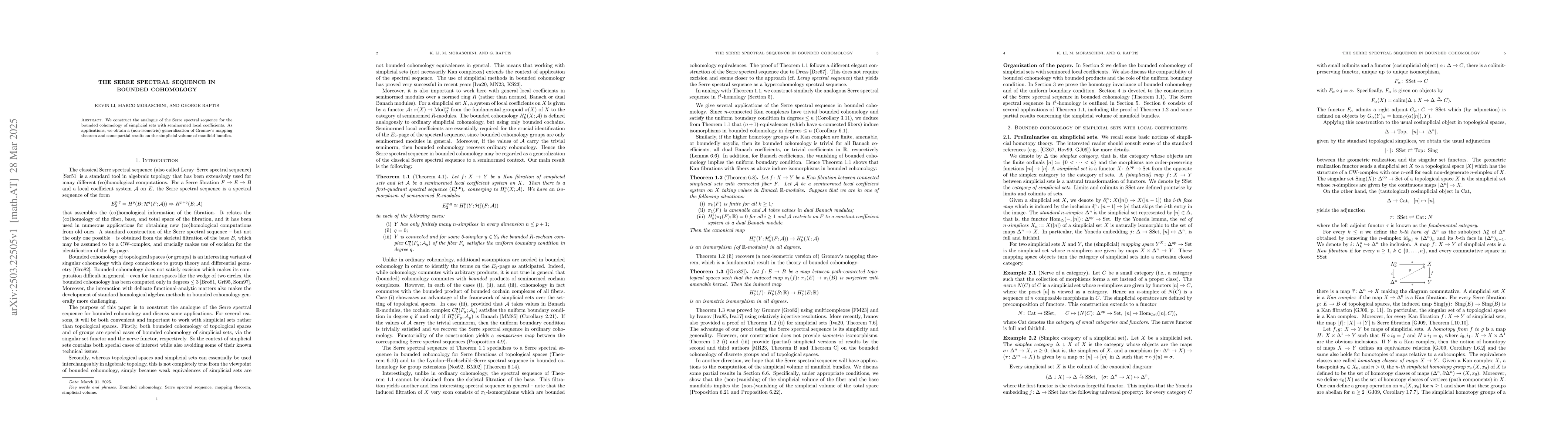 Thumbnail for The Serre spectral sequence in bounded cohomology