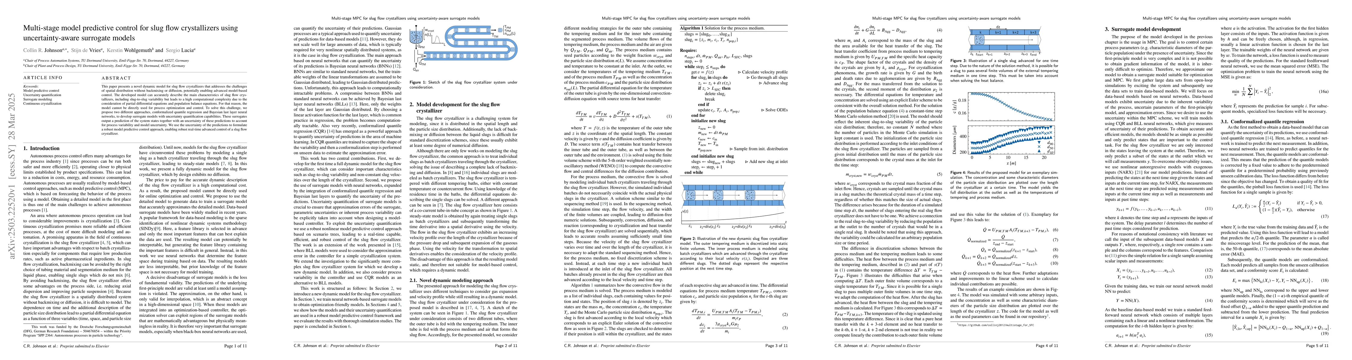 Thumbnail for Multi-stage model predictive control for slug flow crystallizers using
  uncertainty-aware surrogate models
