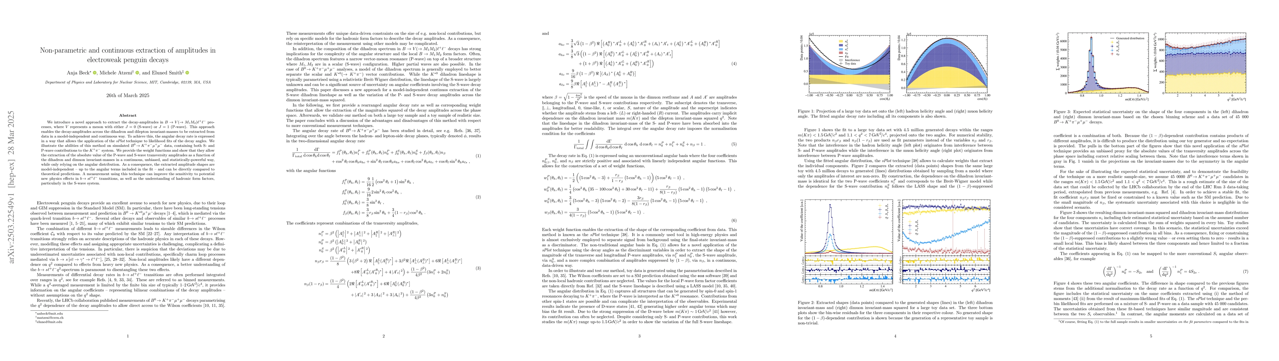 Thumbnail for Non-parametric and continuous extraction of amplitudes in electroweak
  penguin decays