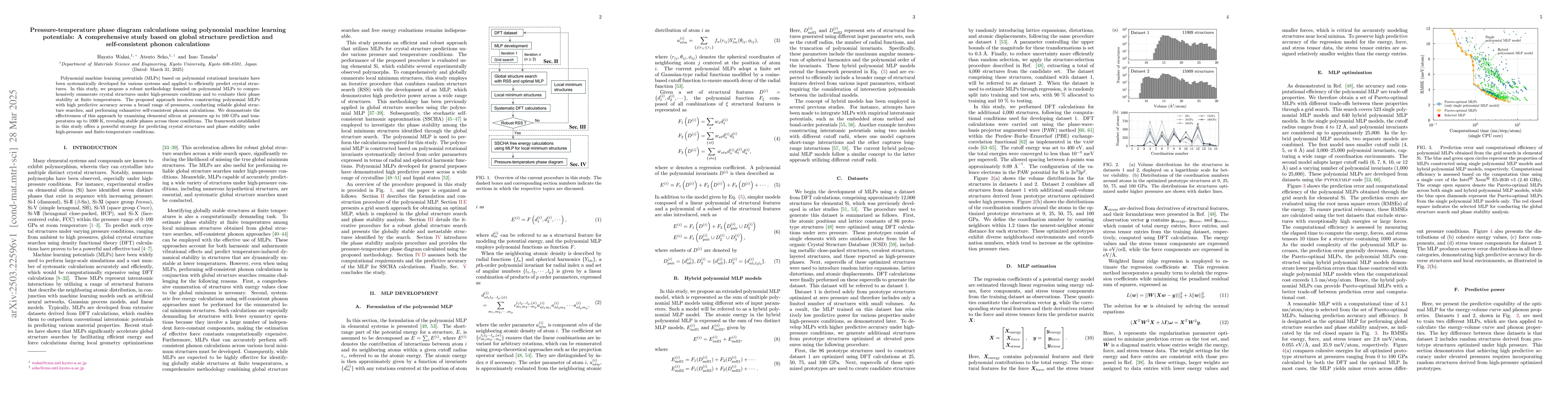 Thumbnail for Pressure-temperature phase diagram calculations using polynomial machine
  learning potentials: A comprehensive study based on global structure
  prediction and self-consistent phonon calculations