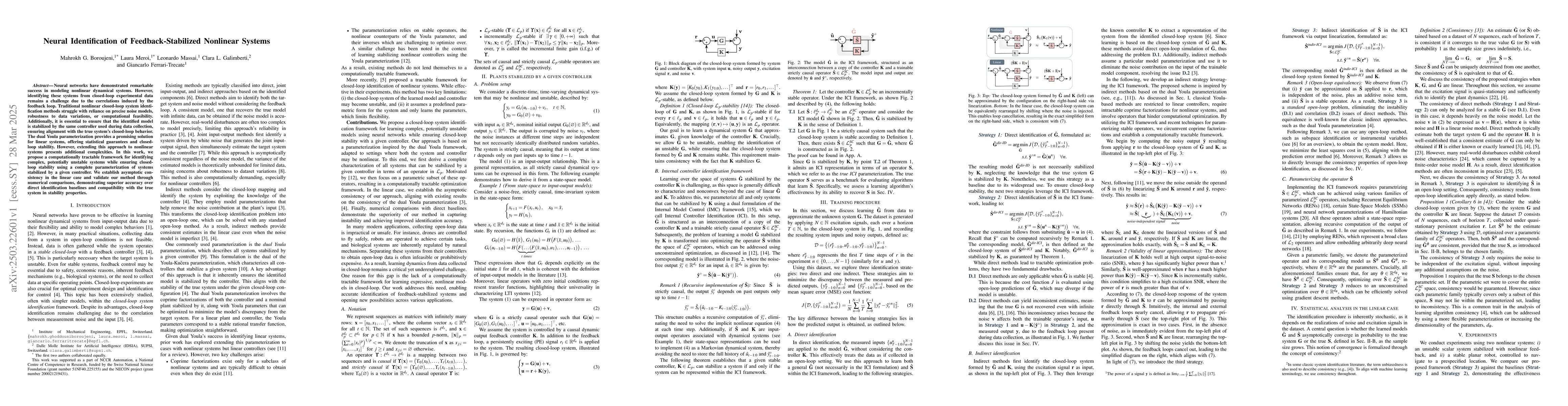 Thumbnail for Neural Identification of Feedback-Stabilized Nonlinear Systems