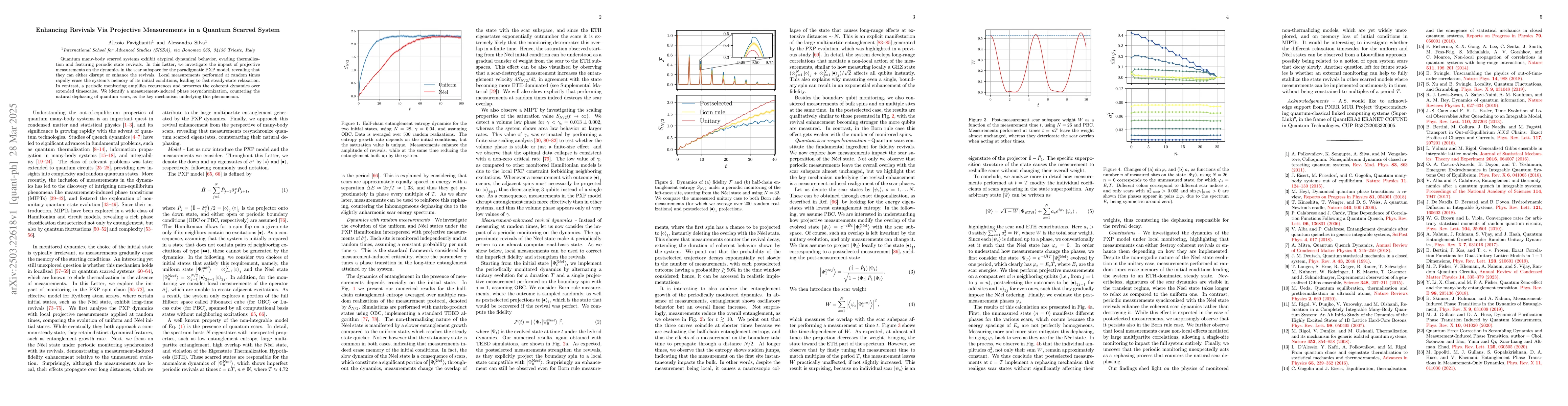 Thumbnail for Enhancing Revivals Via Projective Measurements in a Quantum Scarred
  System