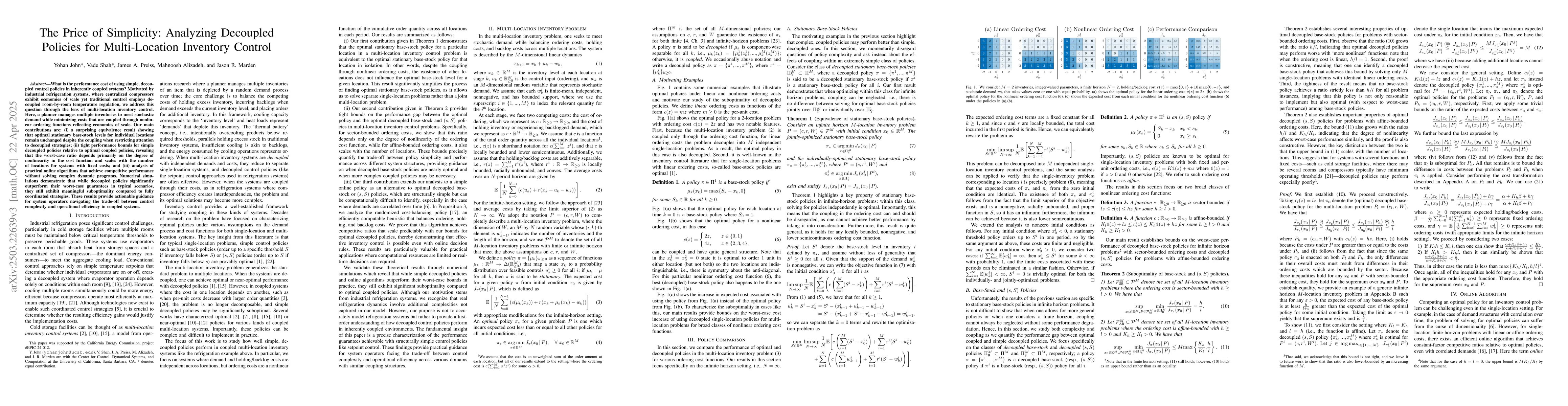 Thumbnail for The Price of Simplicity: Analyzing Decoupled Policies for Multi-Location
  Inventory Control