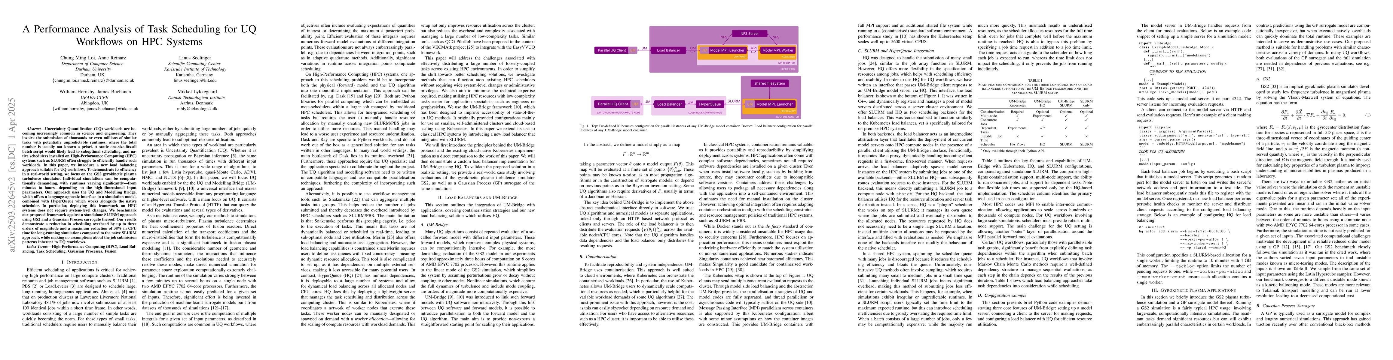 Thumbnail for A Performance Analysis of Task Scheduling for UQ Workflows on HPC
  Systems