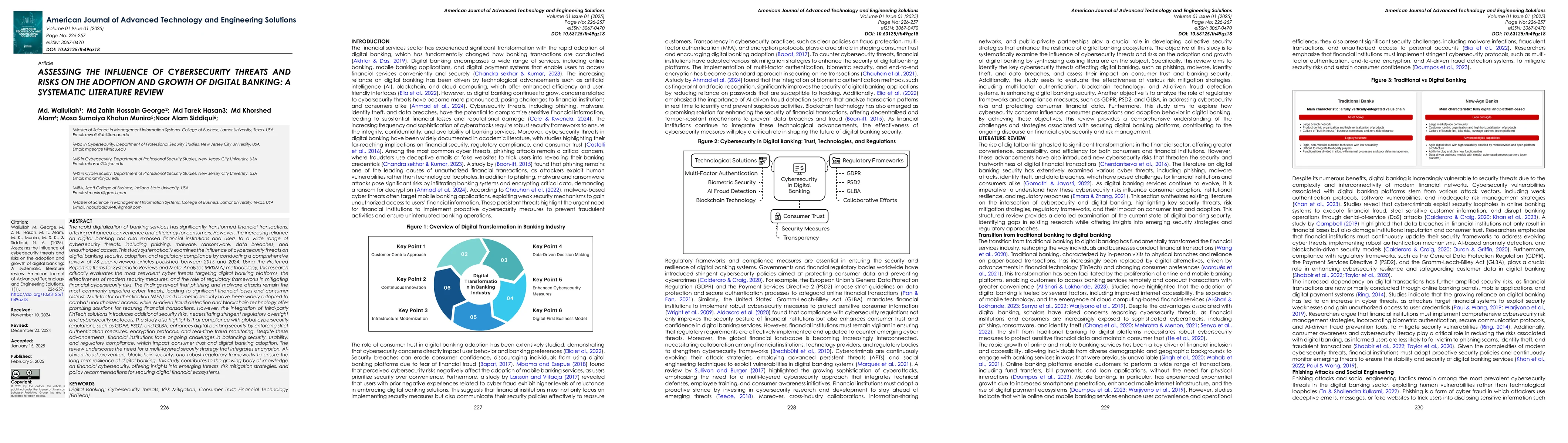 Thumbnail for Assessing the influence of cybersecurity threats and risks on the
  adoption and growth of digital banking: a systematic literature review