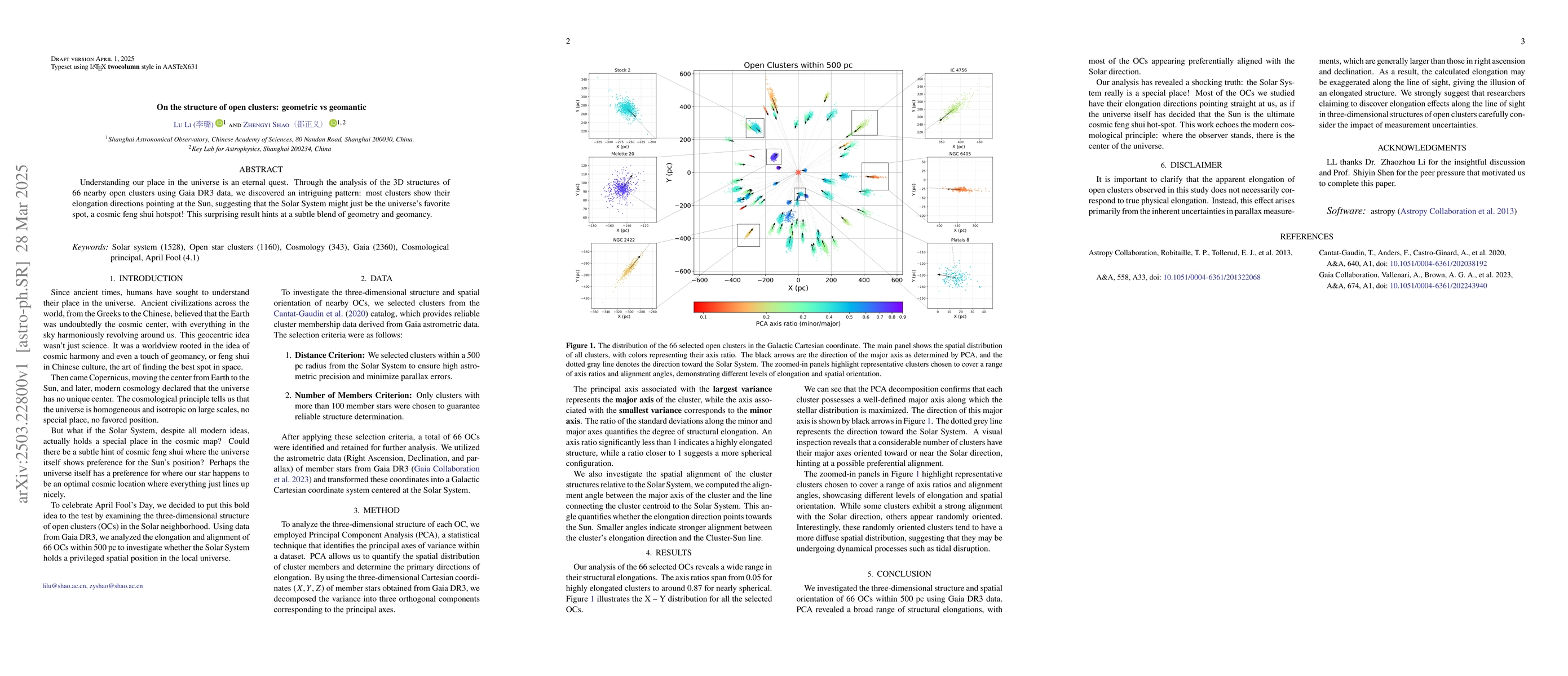 Thumbnail for On the structure of open clusters: geometric vs geomantic