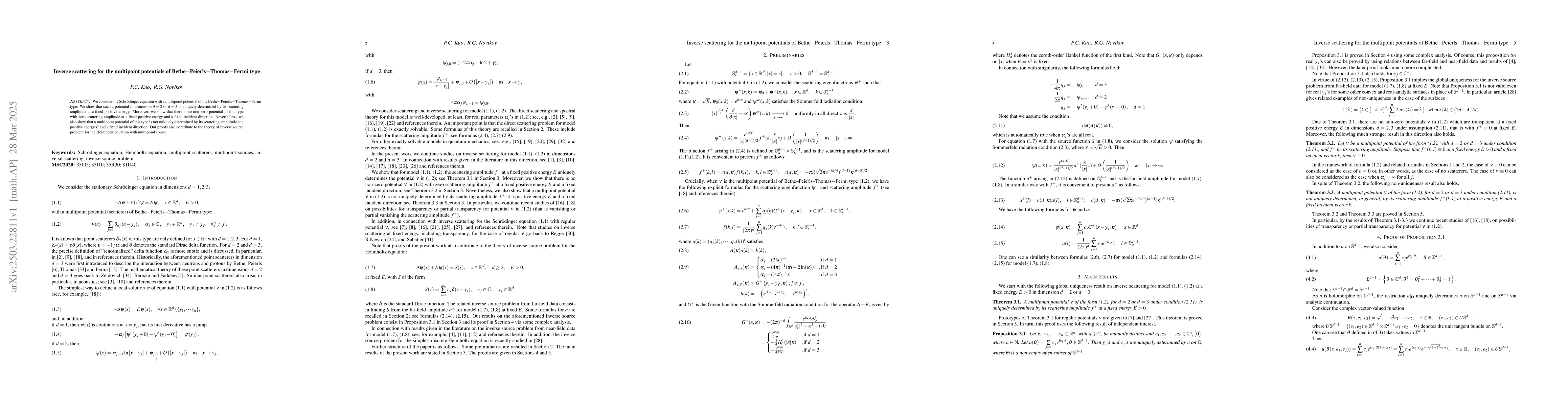 Thumbnail for Inverse scattering for the multipoint potentials of
  Bethe-Peierls-Thomas-Fermi type