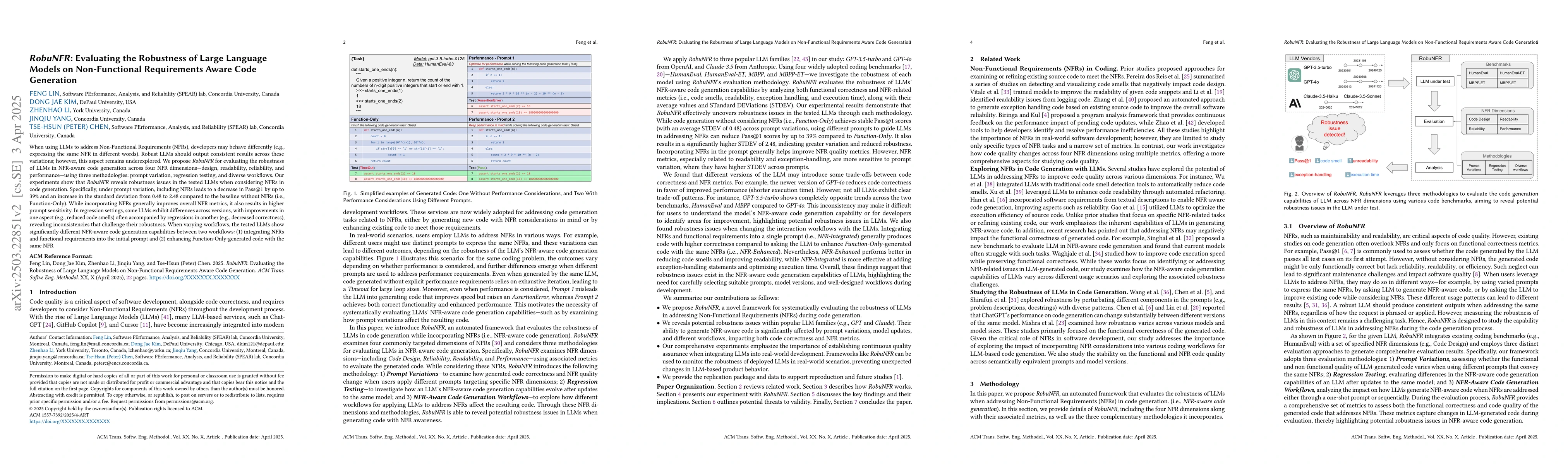 Thumbnail for RobuNFR: Evaluating the Robustness of Large Language Models on
  Non-Functional Requirements Aware Code Generation
