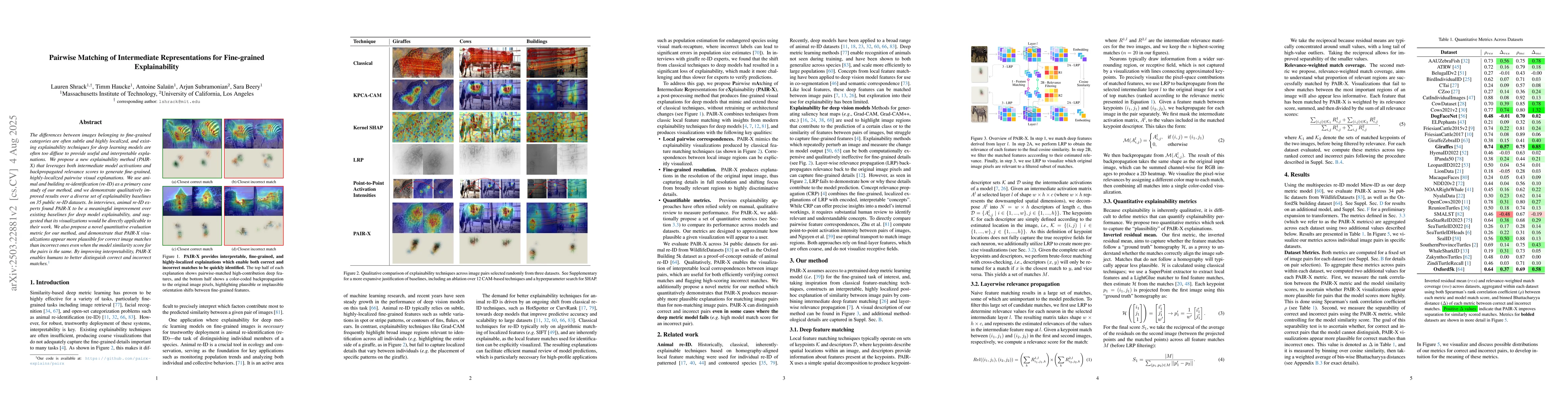 Thumbnail for Pairwise Matching of Intermediate Representations for Fine-grained
  Explainability