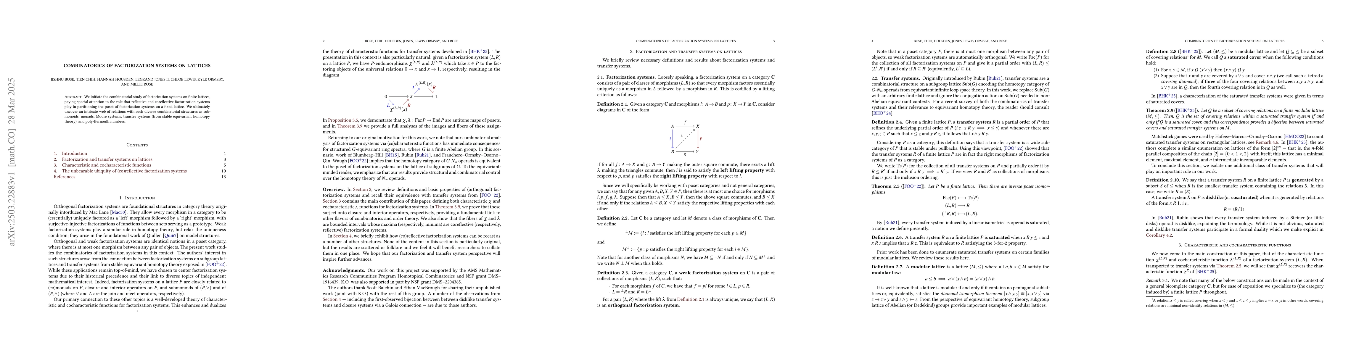 Thumbnail for Combinatorics of factorization systems on lattices