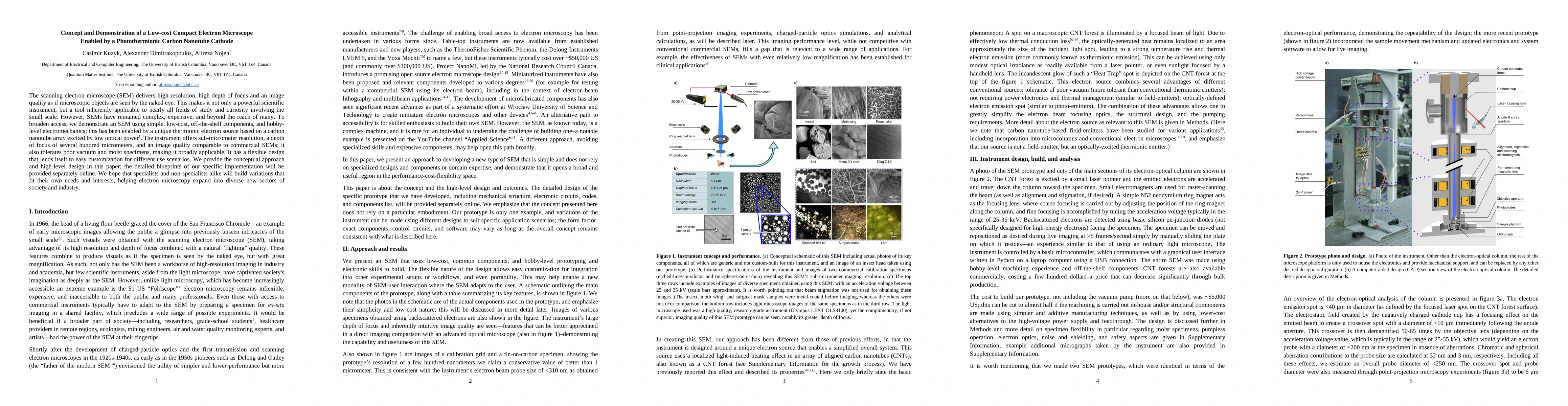 Thumbnail for Concept and Demonstration of a Low-cost Compact Electron Microscope
  Enabled by a Photothermionic Carbon Nanotube Cathode