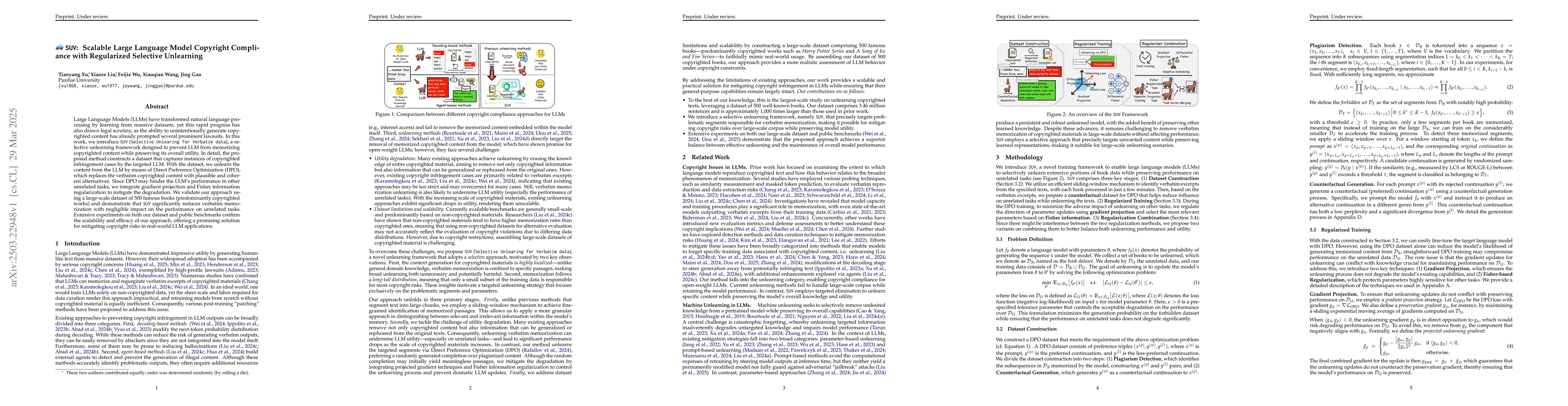 Thumbnail for SUV: Scalable Large Language Model Copyright Compliance with Regularized
  Selective Unlearning