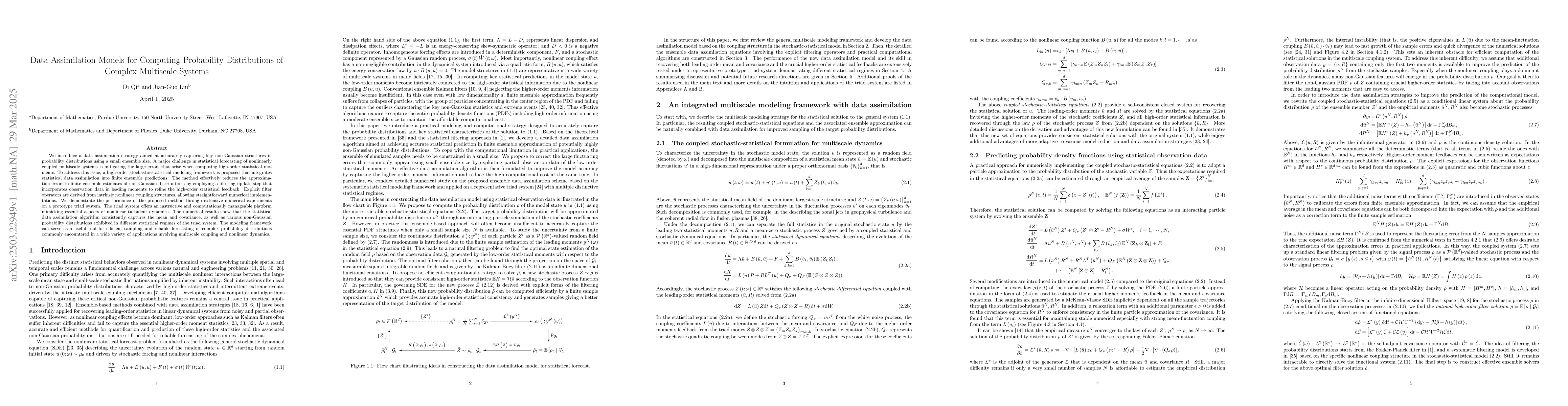 Thumbnail for Data Assimilation Models for Computing Probability Distributions of
  Complex Multiscale Systems