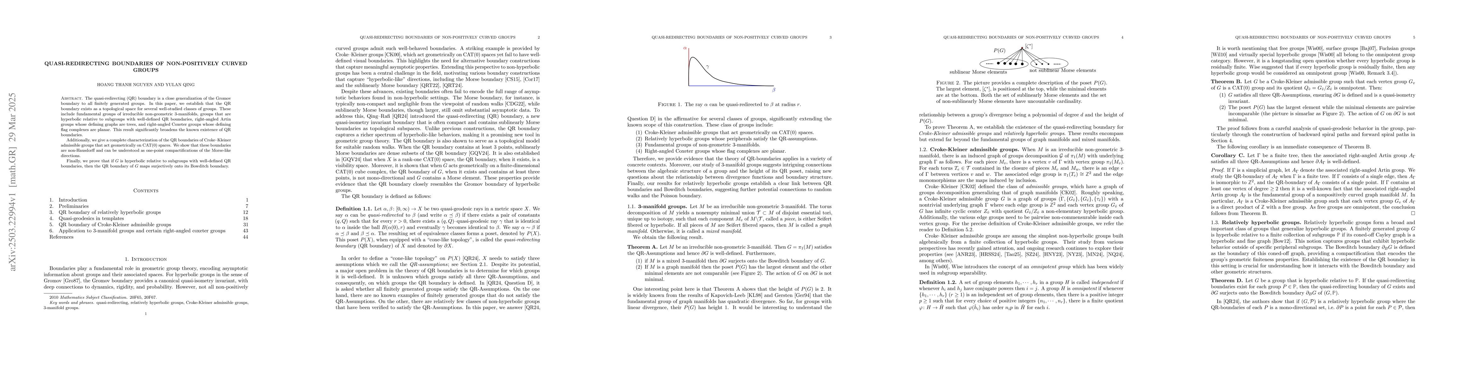 Thumbnail for Quasi-redirecting boundaries of non-positively curved groups