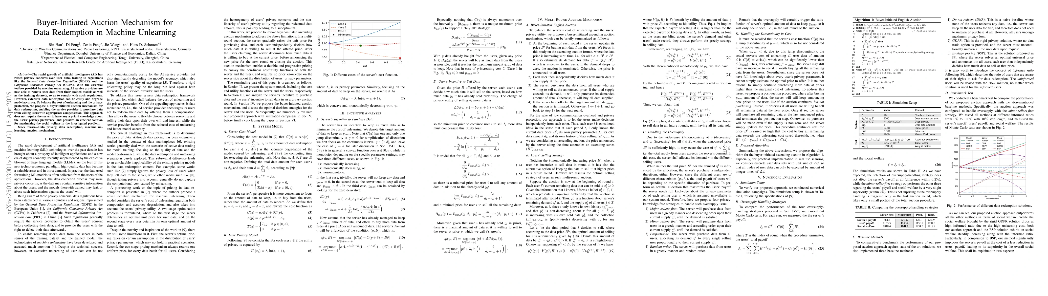 Thumbnail for Buyer-Initiated Auction Mechanism for Data Redemption in Machine
  Unlearning