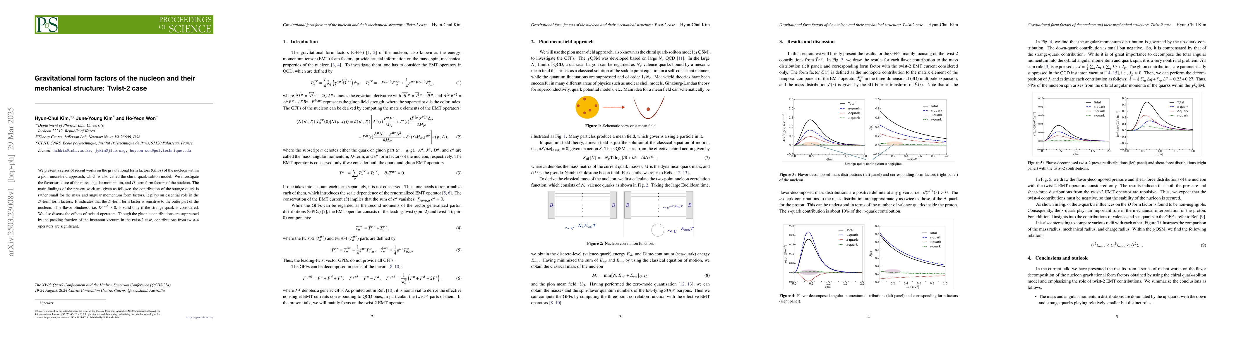 Thumbnail for Gravitational form factors of the nucleon and their mechanical
  structure: Twist-2 case