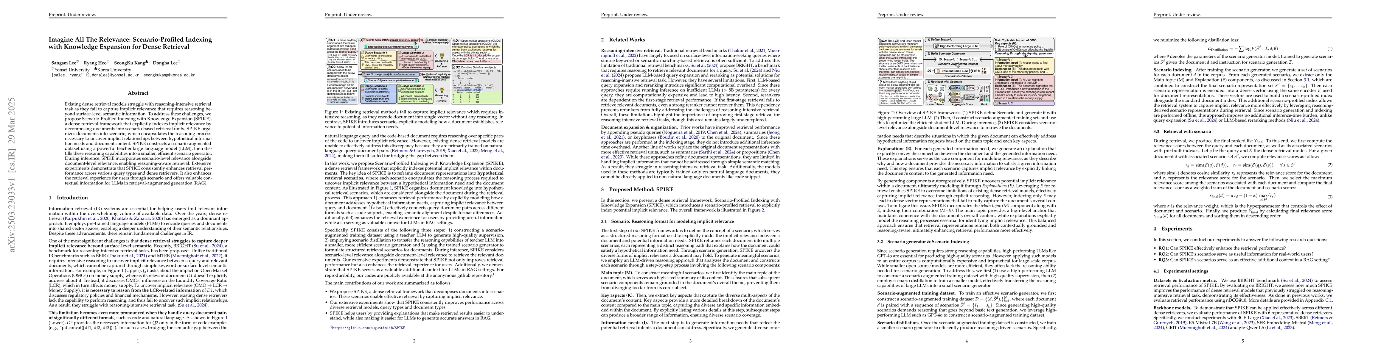 Thumbnail for Imagine All The Relevance: Scenario-Profiled Indexing with Knowledge
  Expansion for Dense Retrieval