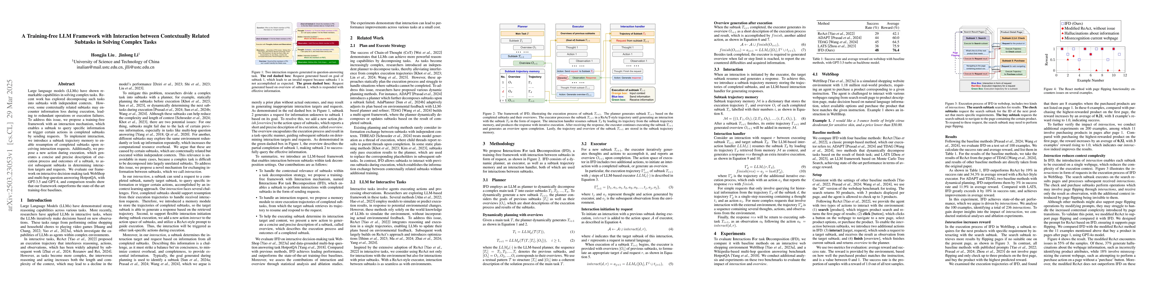 Thumbnail for A Training-free LLM Framework with Interaction between Contextually
  Related Subtasks in Solving Complex Tasks