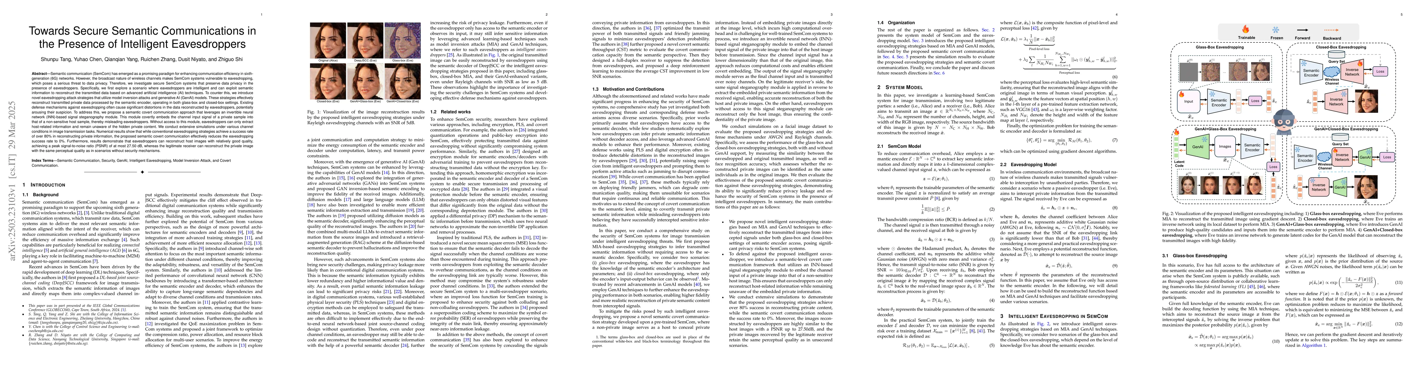 Thumbnail for Towards Secure Semantic Communications in the Presence of Intelligent
  Eavesdroppers