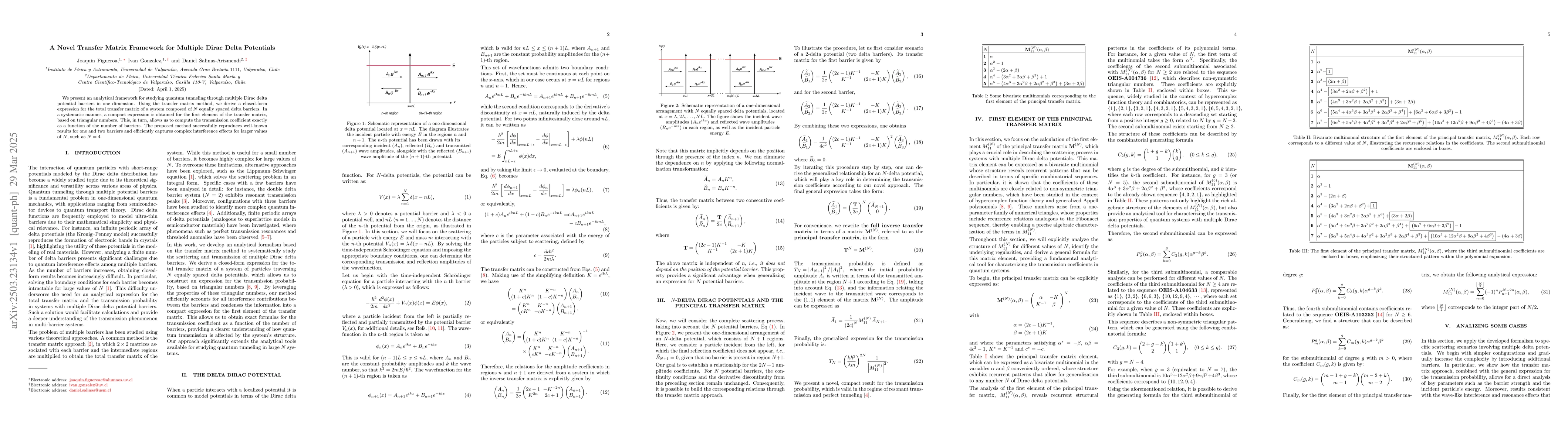 Thumbnail for A Novel Transfer Matrix Framework for Multiple Dirac Delta Potentials