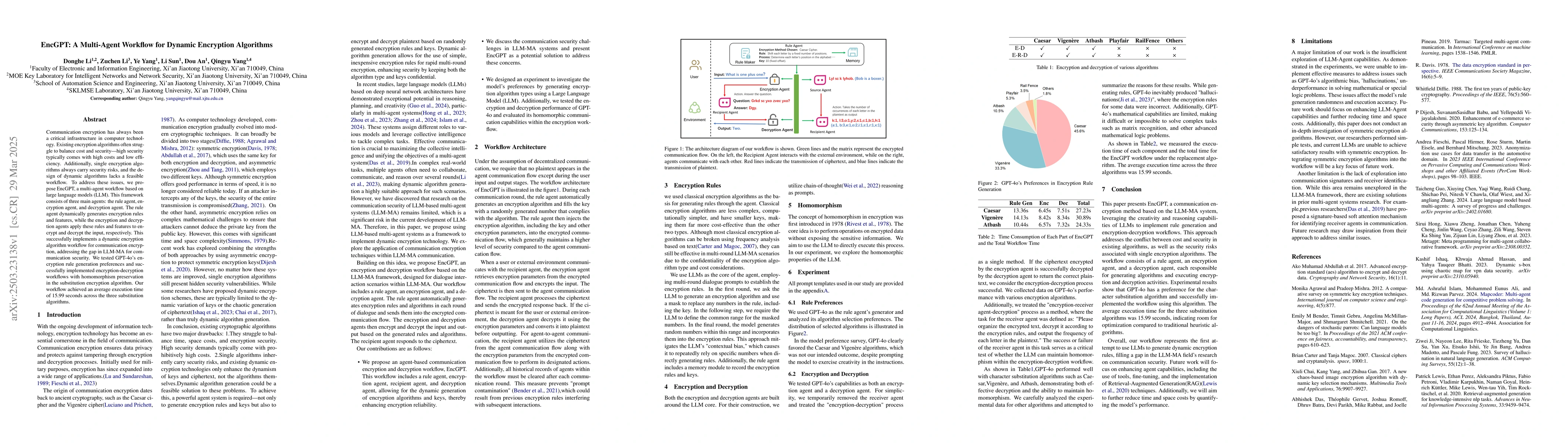 Thumbnail for EncGPT: A Multi-Agent Workflow for Dynamic Encryption Algorithms