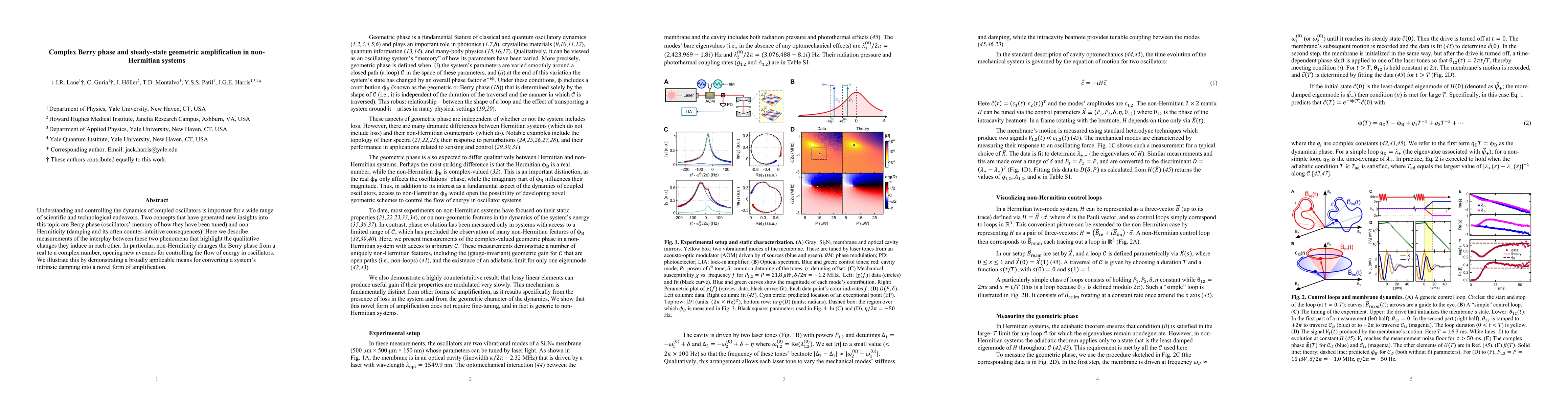 Thumbnail for Complex Berry phase and steady-state geometric amplification in
  non-Hermitian systems