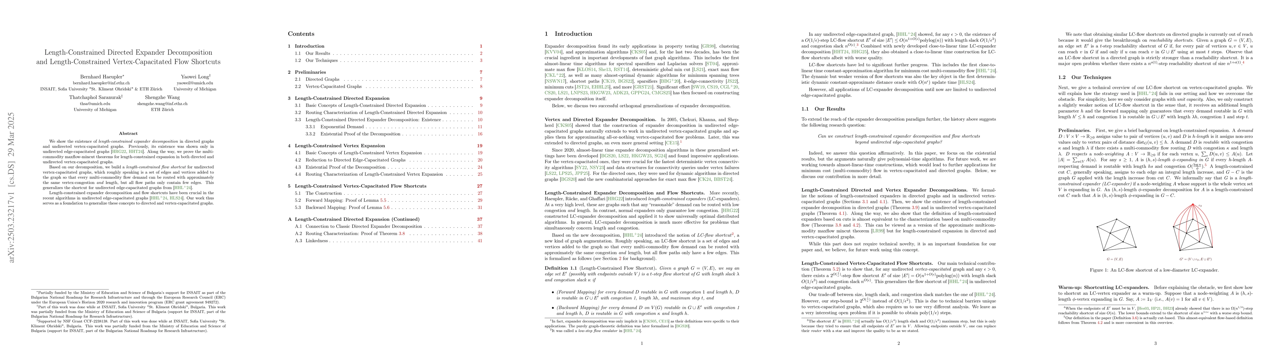 Thumbnail for Length-Constrained Directed Expander Decomposition and
  Length-Constrained Vertex-Capacitated Flow Shortcuts