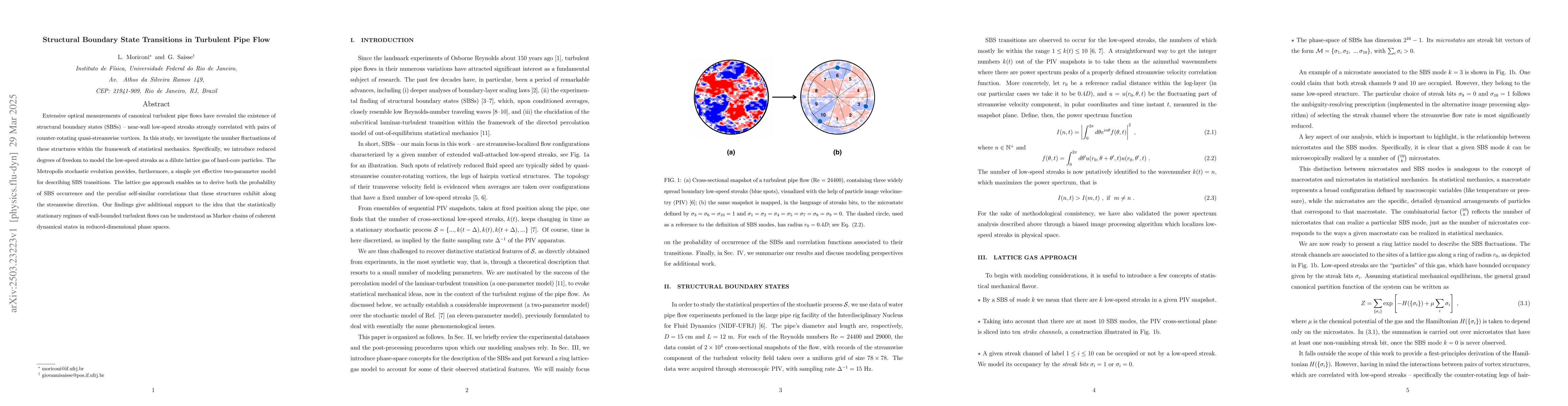 Thumbnail for Structural Boundary State Transitions in Turbulent Pipe Flow