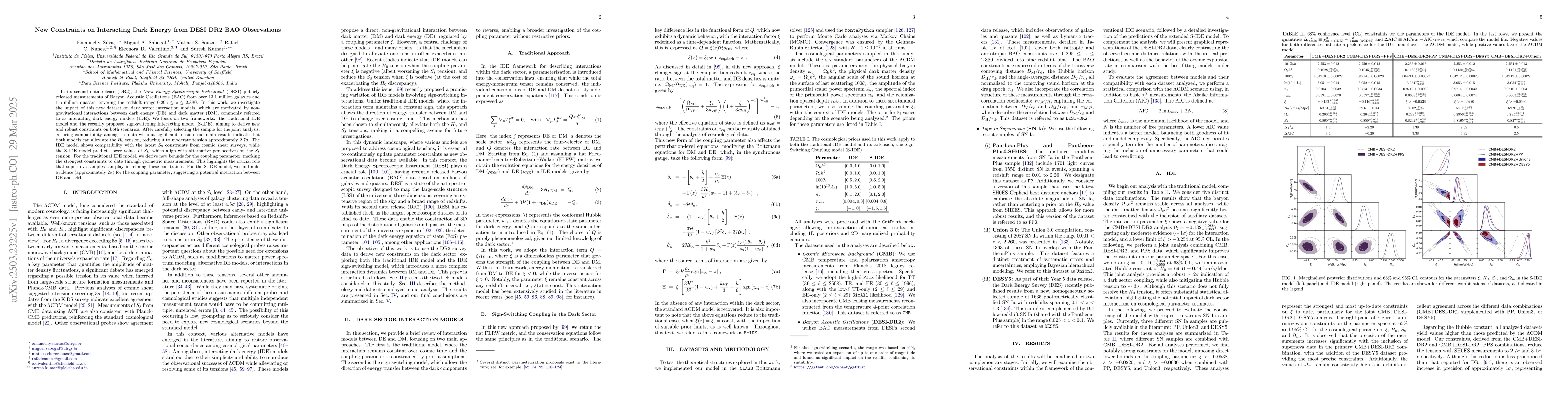 Thumbnail for New Constraints on Interacting Dark Energy from DESI DR2 BAO
  Observations