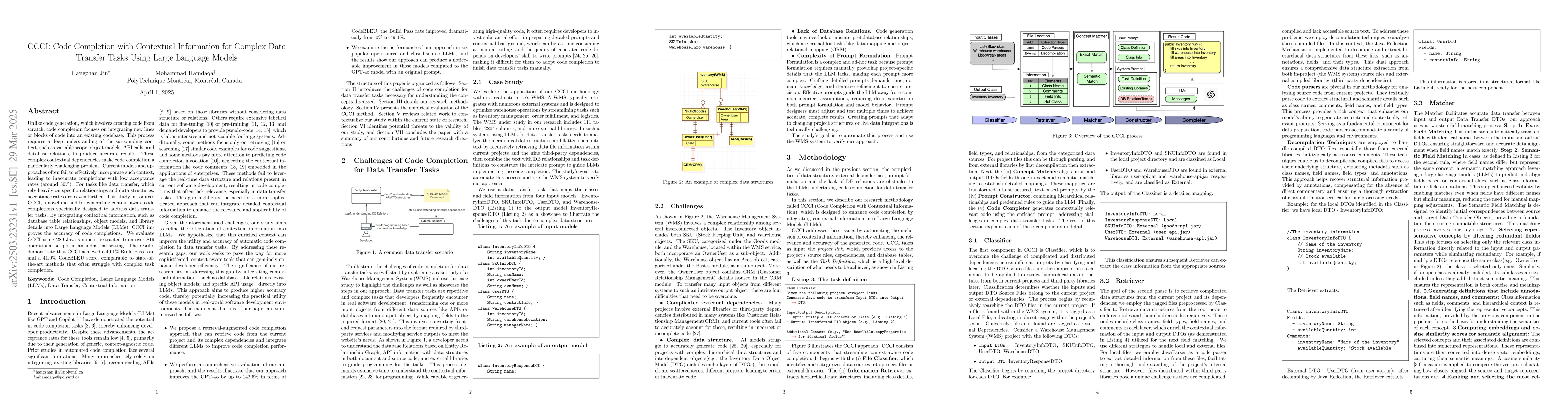 Thumbnail for CCCI: Code Completion with Contextual Information for Complex Data
  Transfer Tasks Using Large Language Models
