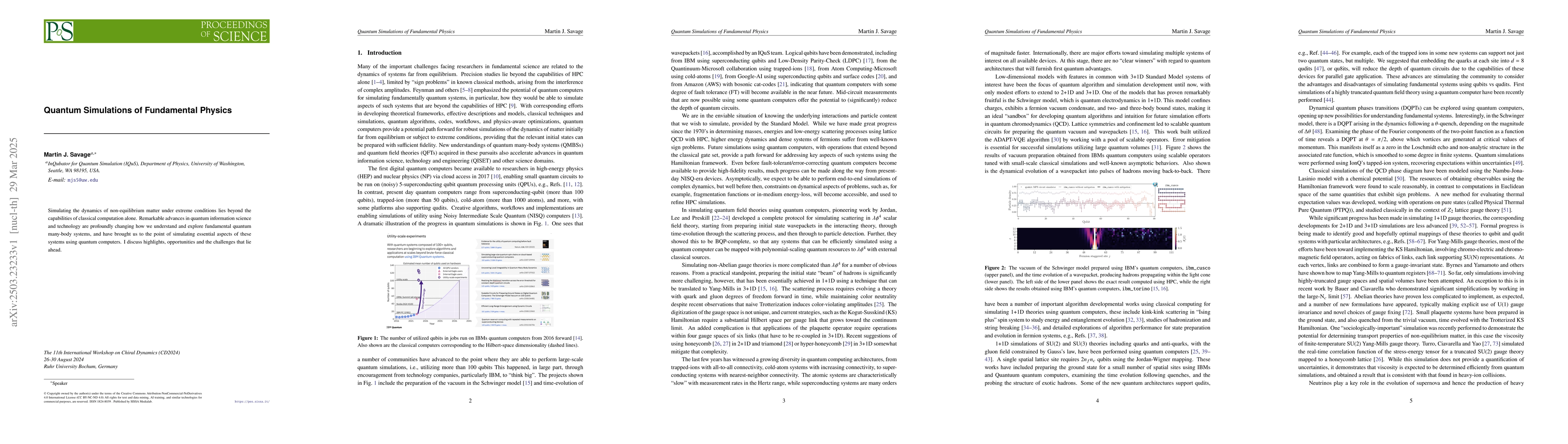 Thumbnail for Quantum Simulations of Fundamental Physics